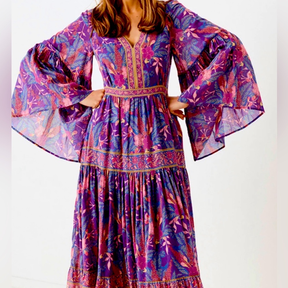 SPELL BIANCA GOWN, Size Small, EUC- only tried on does not fit chest.